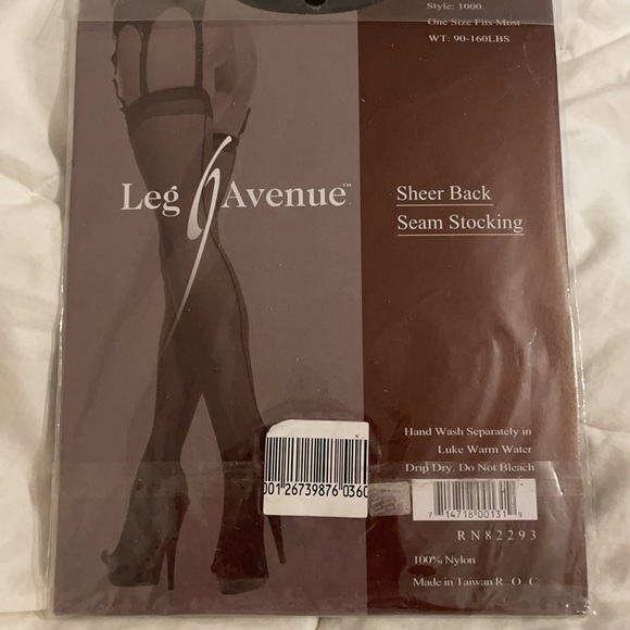 Leg Avenue Sheer Back-Seam Stockings - Picture 2 of 3
